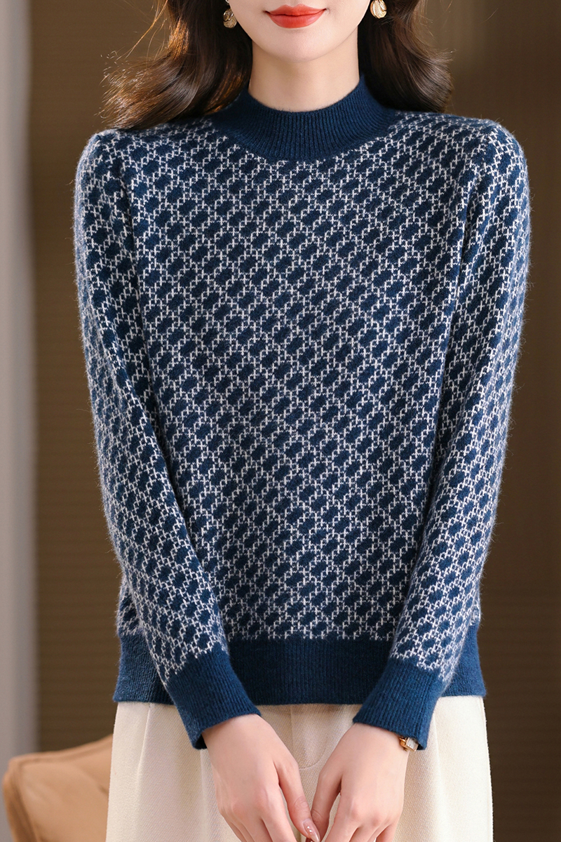 【羊毛衫】中老年女常规款针织厚款秋冬季纯色衫宽松绒衫加厚毛衣