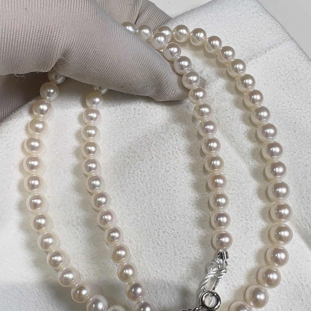 银S925镶嵌淡水珍珠颈饰