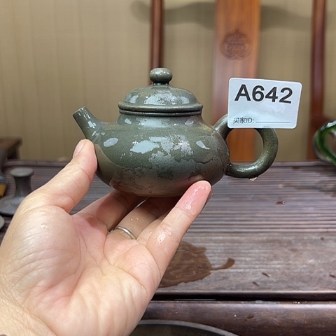 戬谷龙窑坭兴陶柴烧茶壶642
