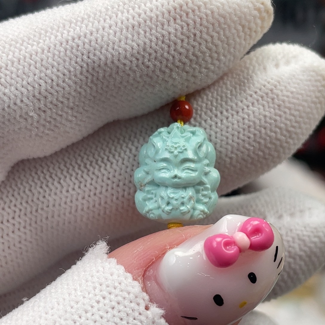 绿松石未镶嵌挂件