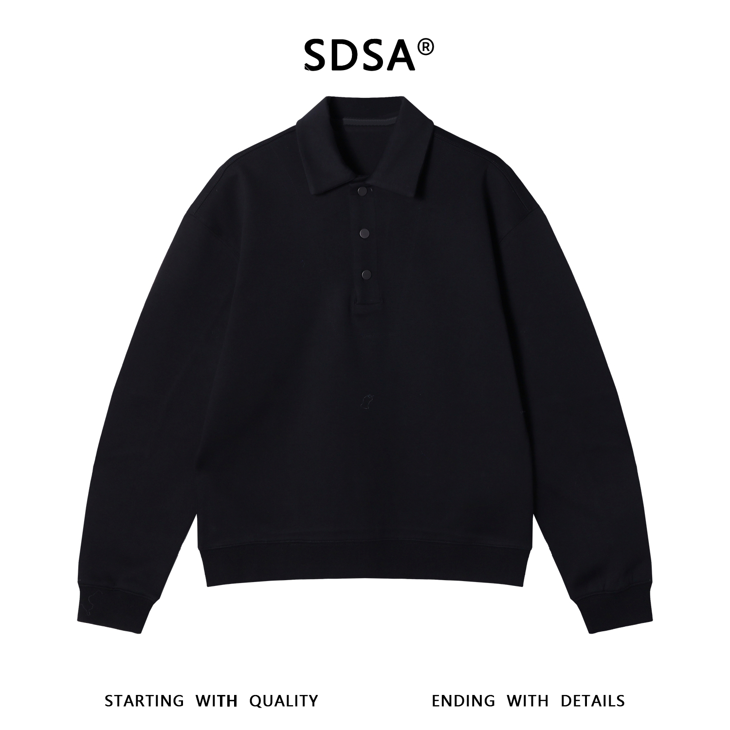 SDSA男士秋冬新款痞帅男装韩版纯色polo卫衣简约显瘦休闲上衣时尚