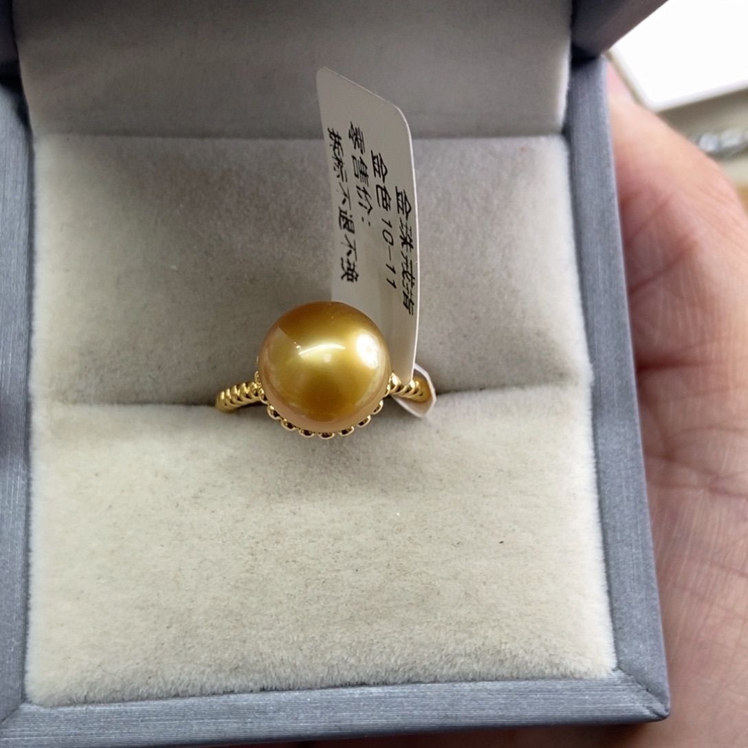 戒指银S925镶嵌海水珍珠@@J0008