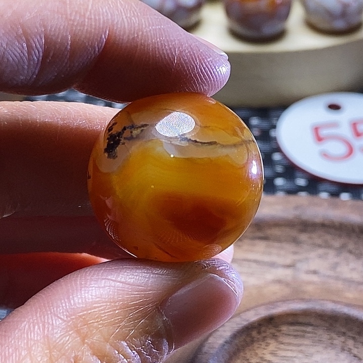 大***猫玛瑙/玉髓未镶嵌颈饰