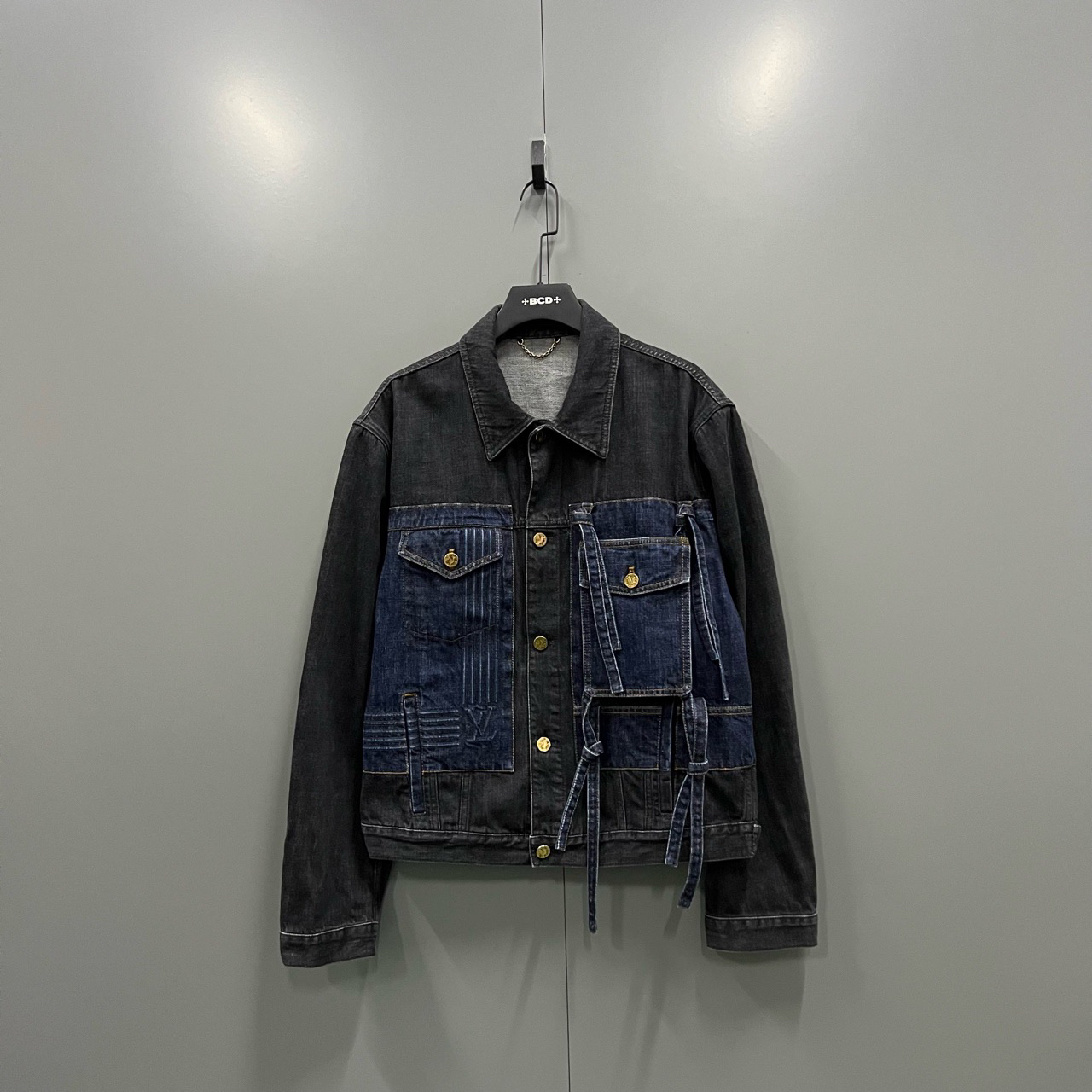 99新 LouisVuitton/路易威登 （jp）216 蝴蝶结拼色牛仔外套 54码 