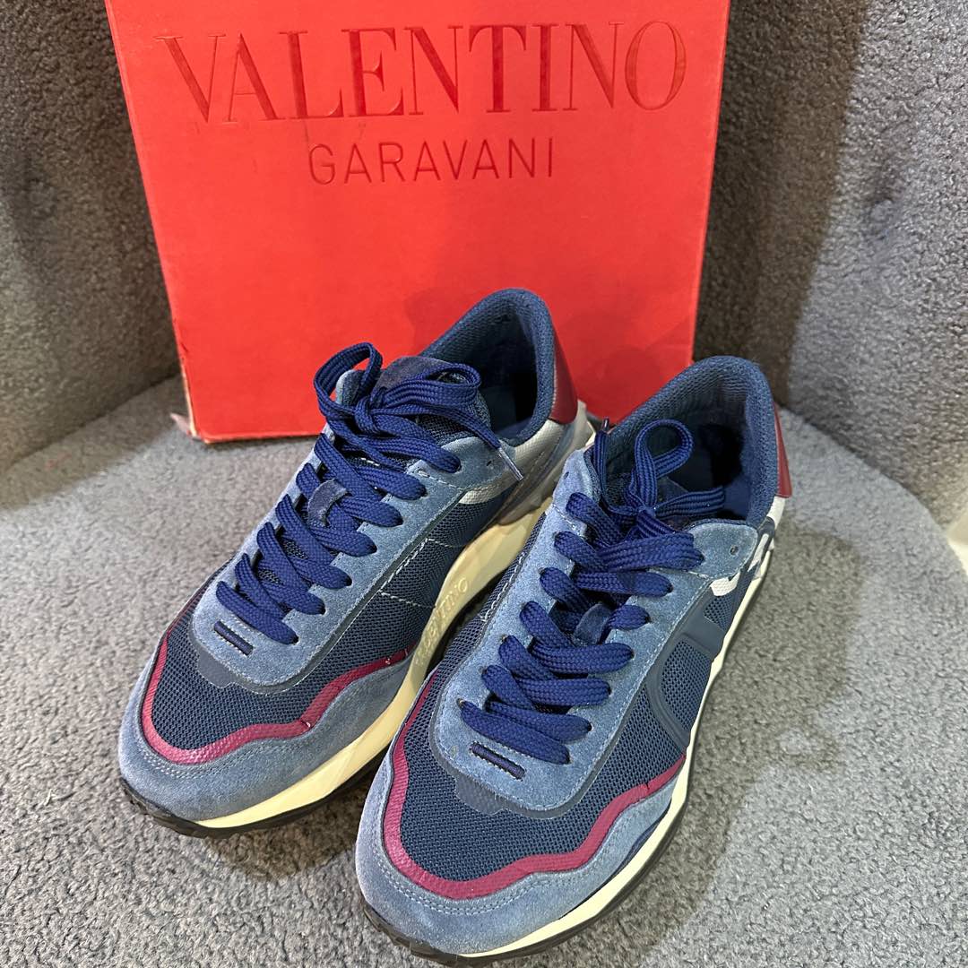 全新未使用 Valentino/华伦天奴 蓝色织物运动鞋 149347 