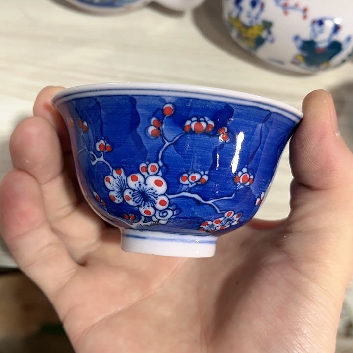 瓷片/////景德镇陶瓷杯子。红。