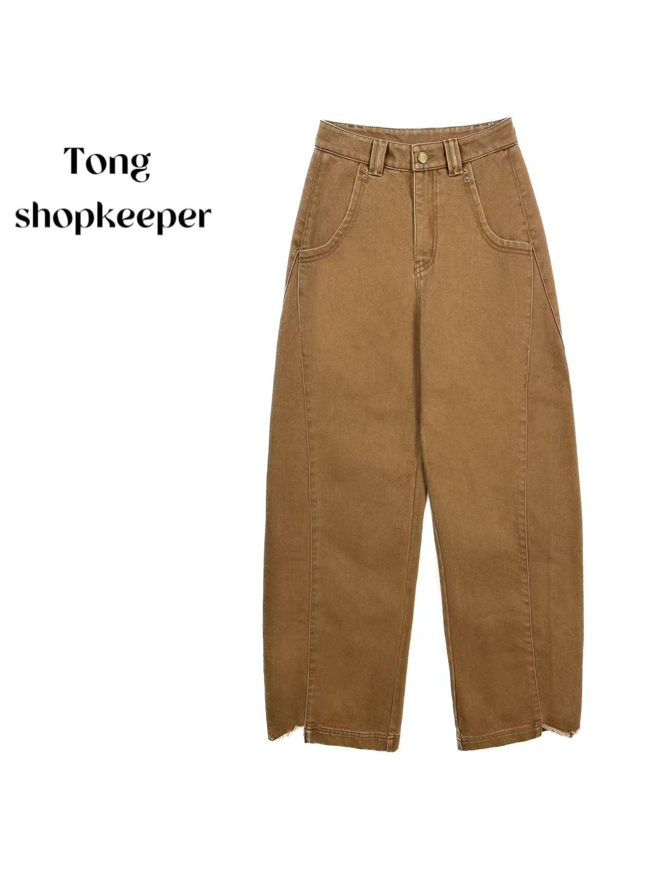 QJ/彤掌柜1682829 冬季25厚实设计师版型裁剪小众时尚酷帅休闲裤