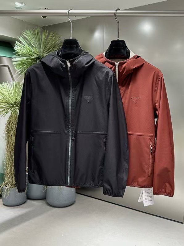 ZOUZIJUN冲锋衣男宽松型防风夏季商务百搭立领夹克收口袖连帽