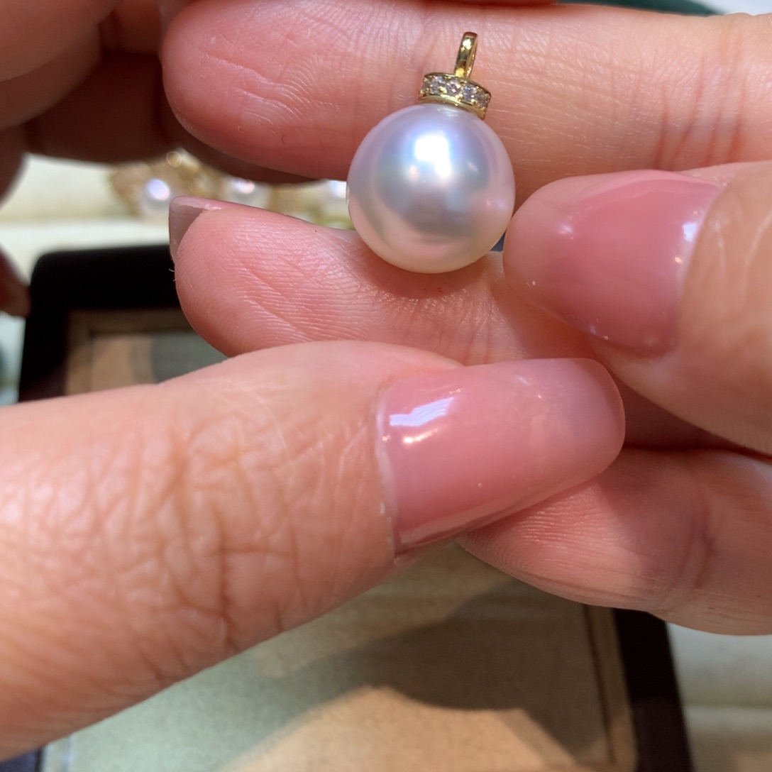 海水珍珠颈饰银S925镶嵌