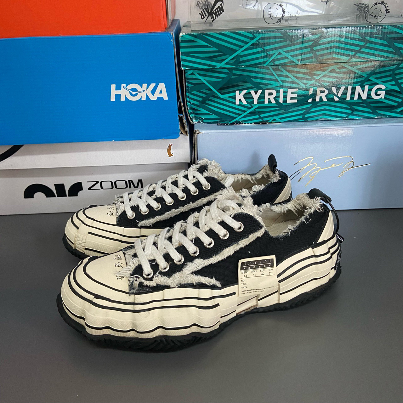 95新 XVESSEL 42码 黑色失真 基因突变 11799246 运动鞋