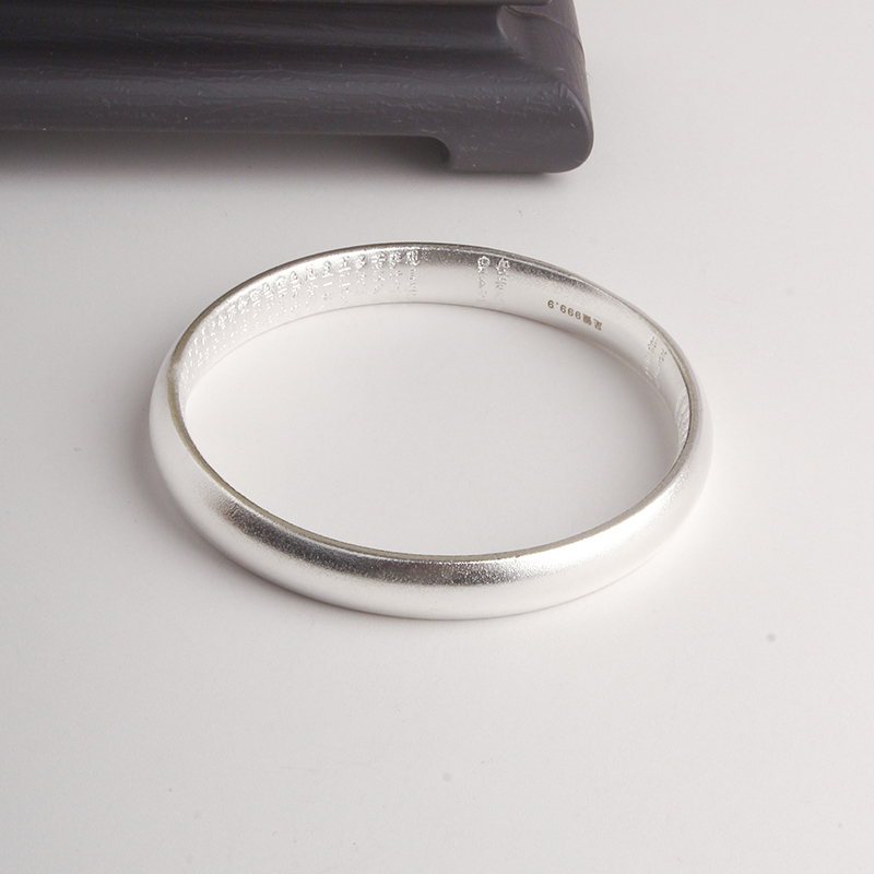 足银手镯 新粉福利7号链接【闭口手镯】发货带证书带礼盒