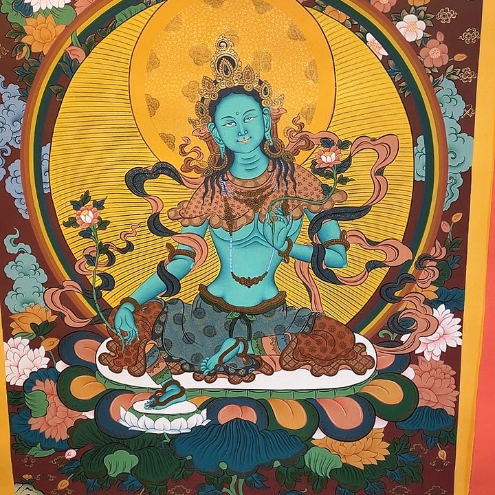 装裱画50×70绿妈妈纯手绘