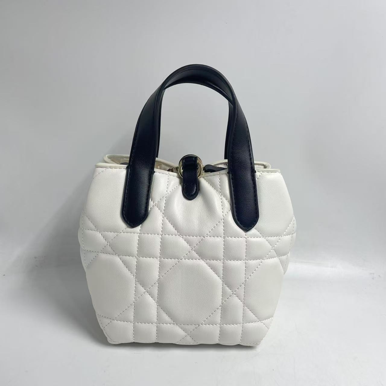 LQ-2025年新款菱格【竖版土著】3格黑拼白色12cm-0664