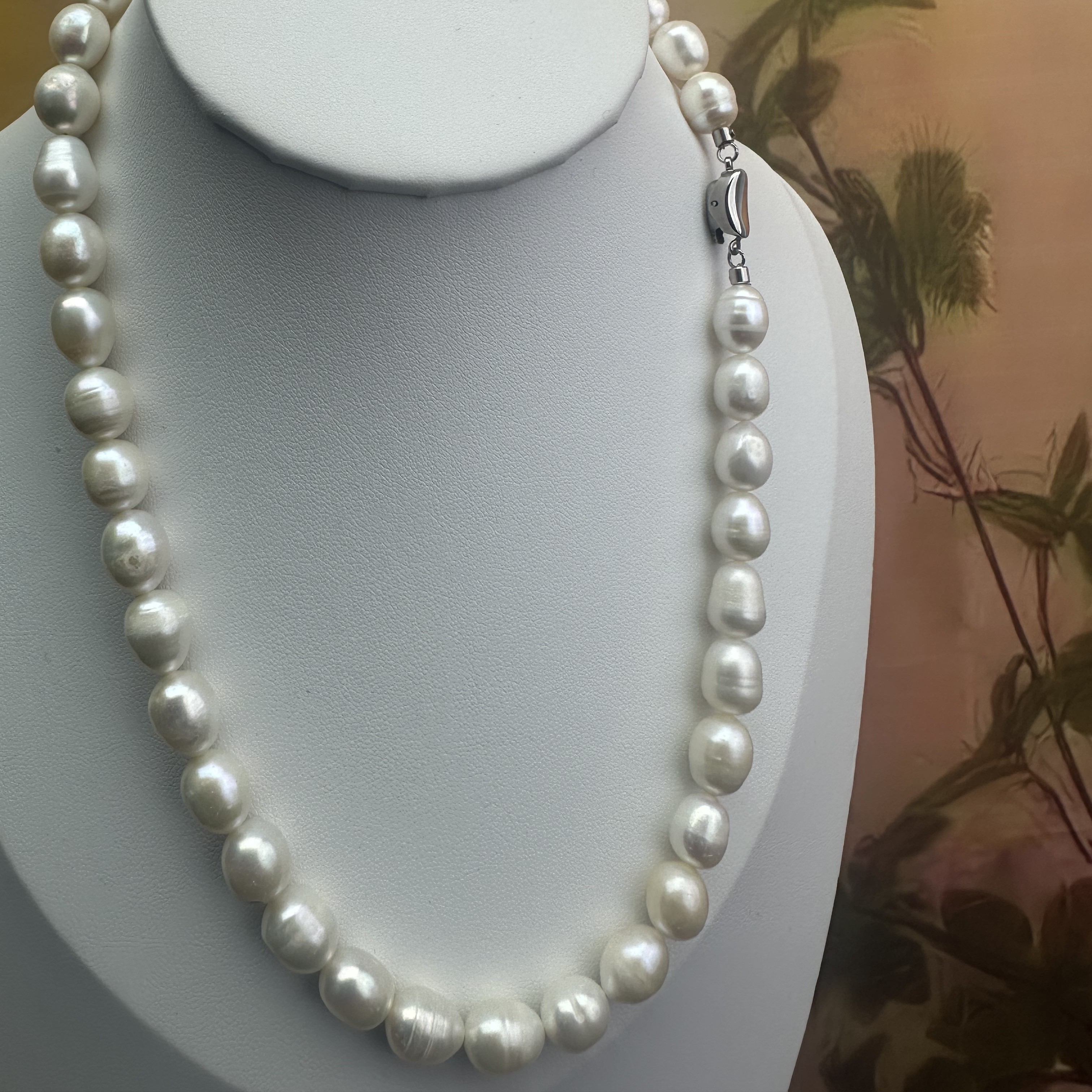 不规则巴洛克9-10mm珍珠百搭素款颈链锁骨链天然淡水珍珠可刮粉