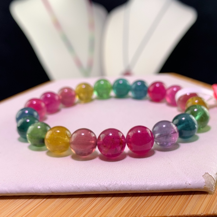 双色碧玺手链未镶嵌