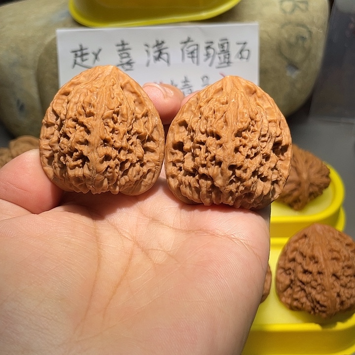 把件文玩核桃333号43尺全品三角疆