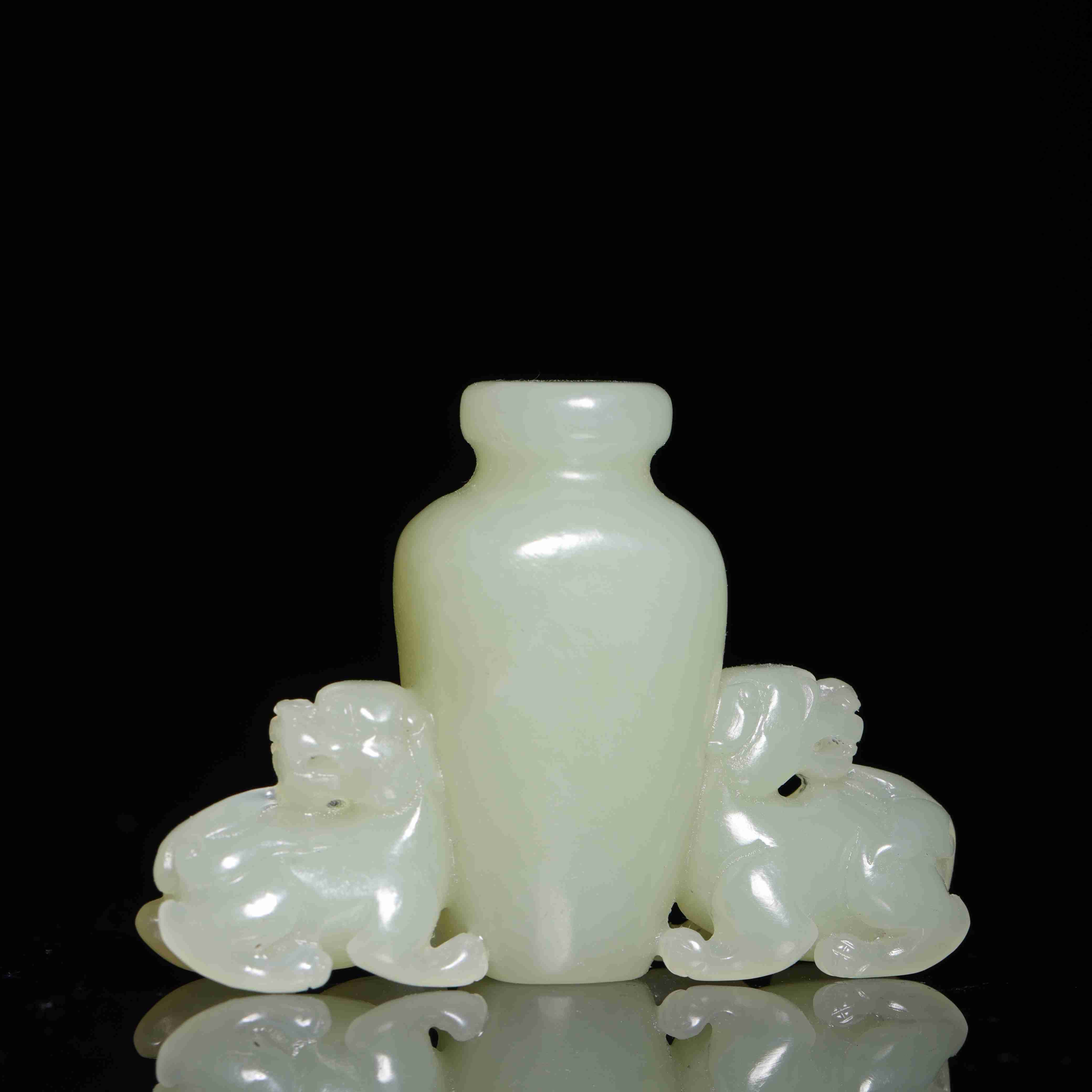 1011清代和田玉祥瑞平安花件2414