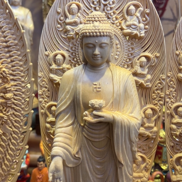 桧木❄️****佛祖木结构工艺精湛