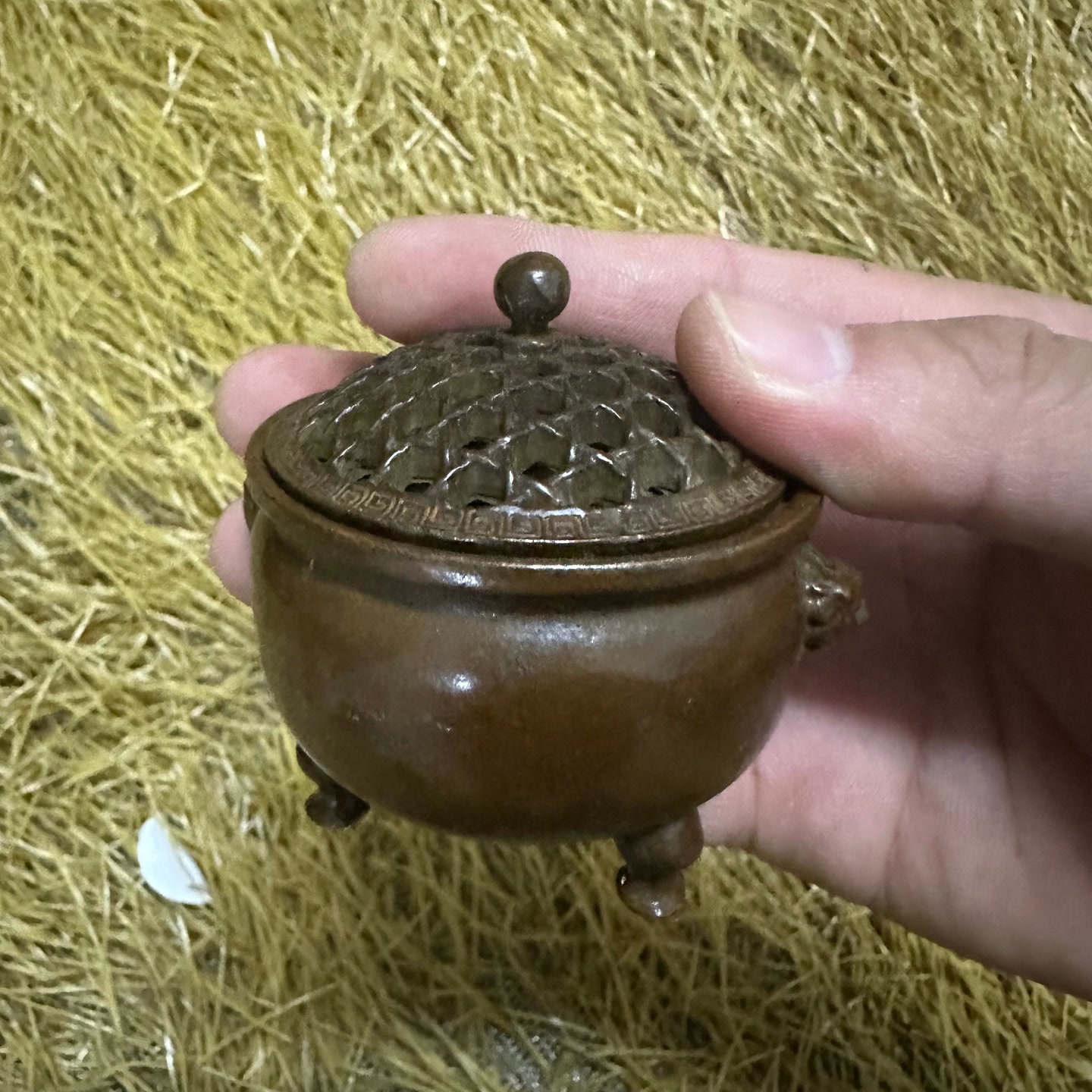 特色手工艺品 一个小香炉 复古风手工艺品完整