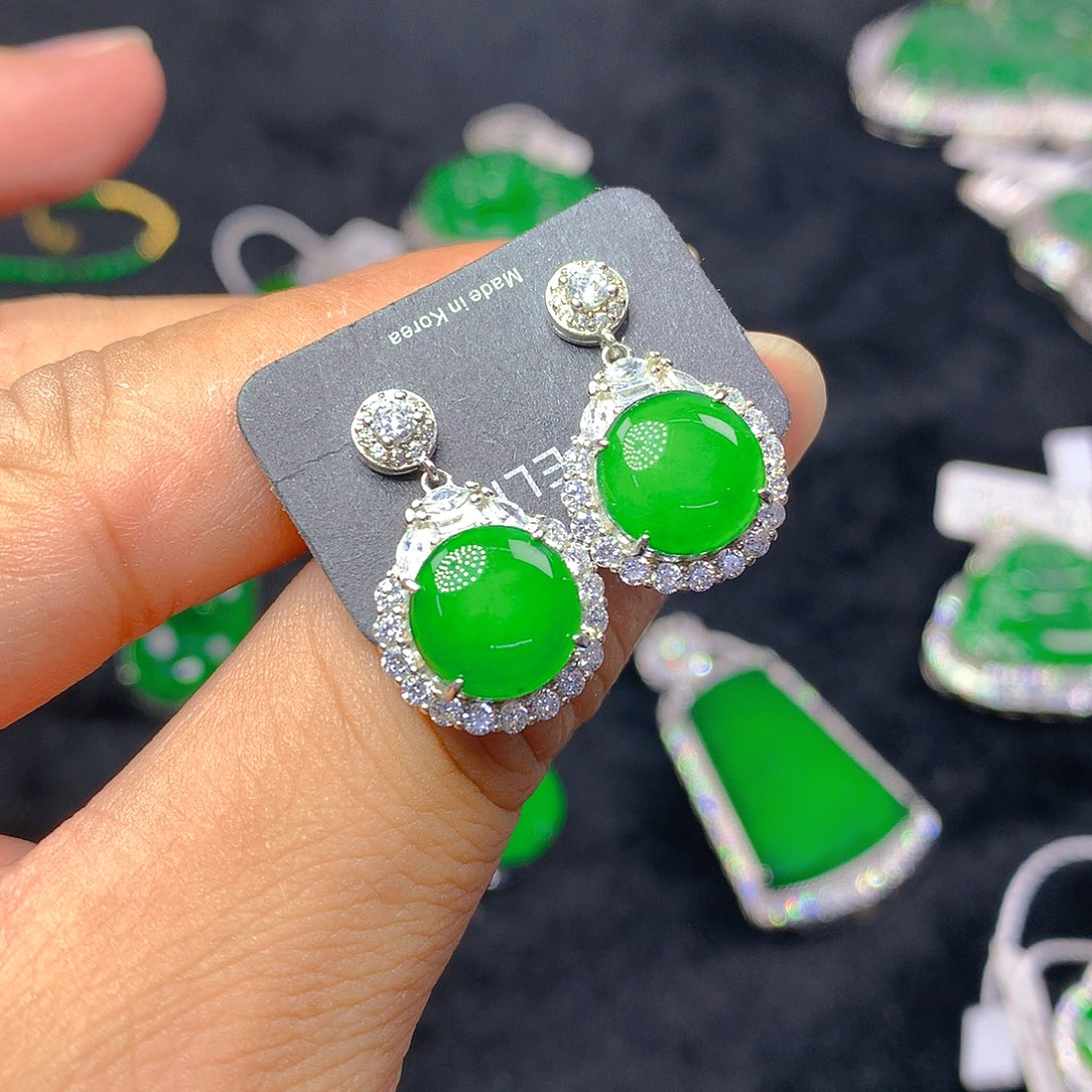 翡翠银S925镶嵌颈饰我