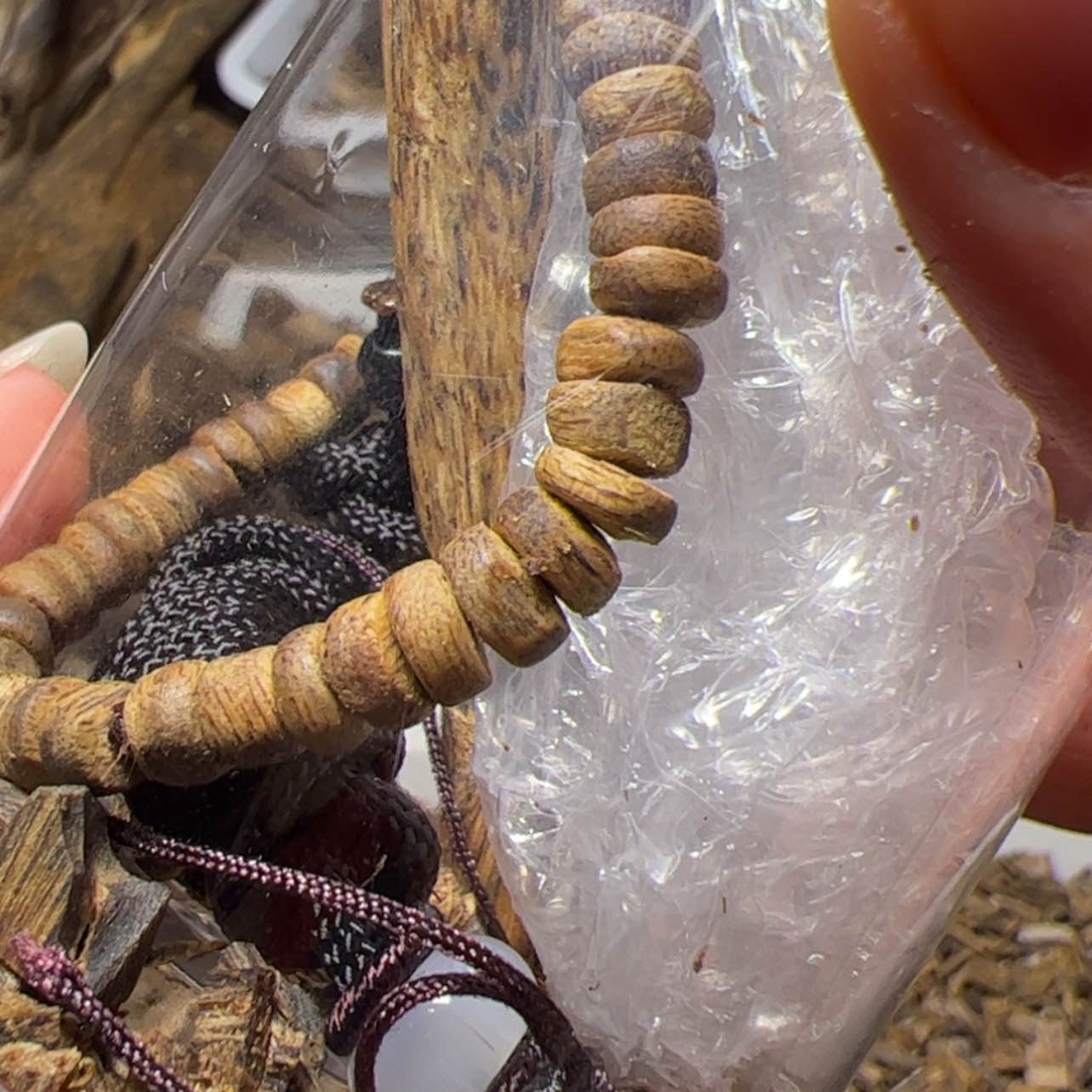 【闪购商品】花梨木类什*事白棋手串