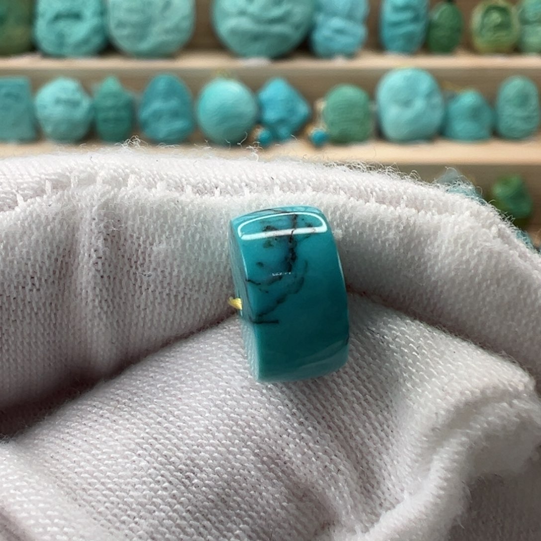 未镶嵌绿松石直切珠 10.3x5.5mm