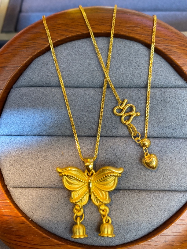 足金999蝴蝶套链