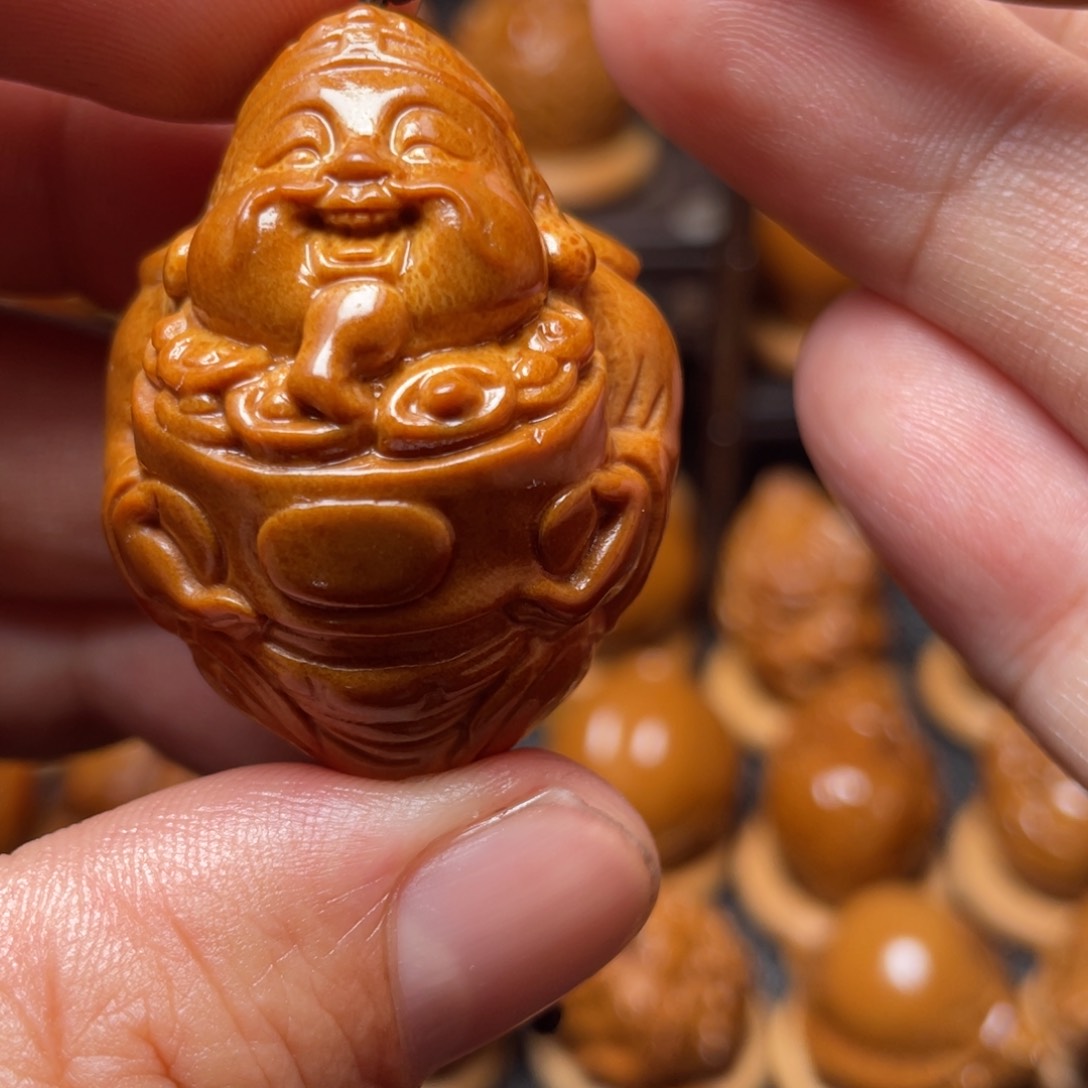 橄榄核手串/手链聚宝财神单子手把绳穿配3.3左右