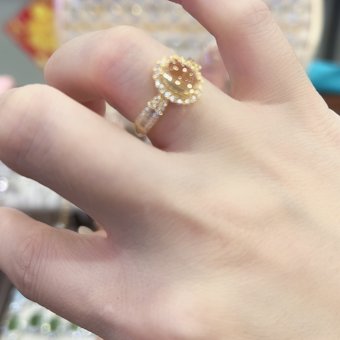 黄晶银S925镶嵌戒指