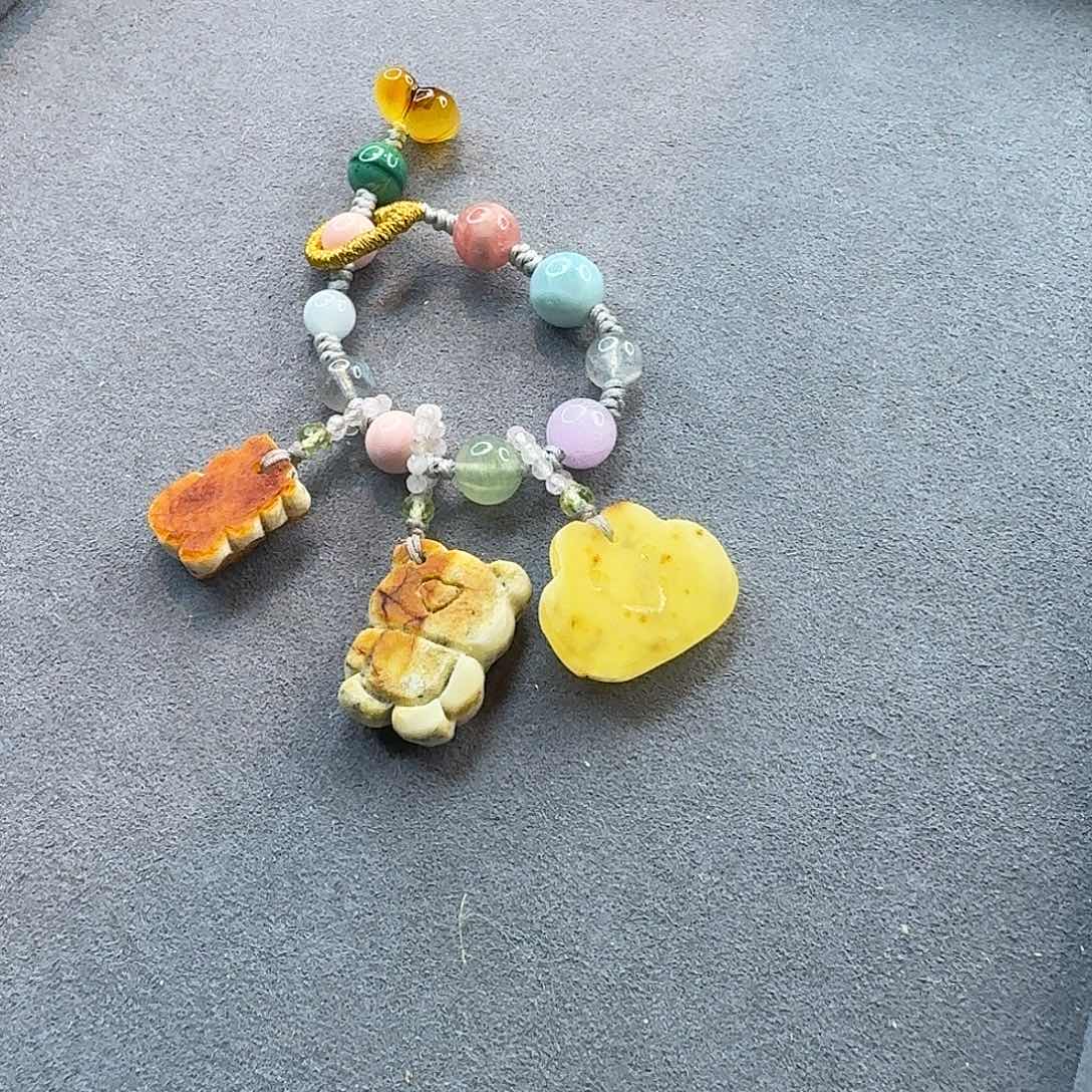 琥珀手链未镶嵌琥珀包挂