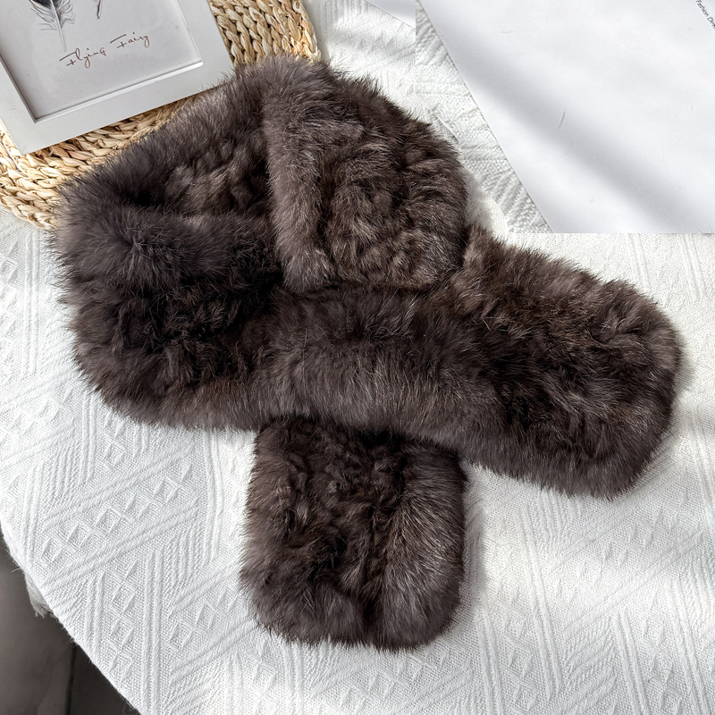 冬新款皮草渔夫帽围巾套装女秋冬獭兔毛云朵帽兔毛盆帽保暖护耳潮