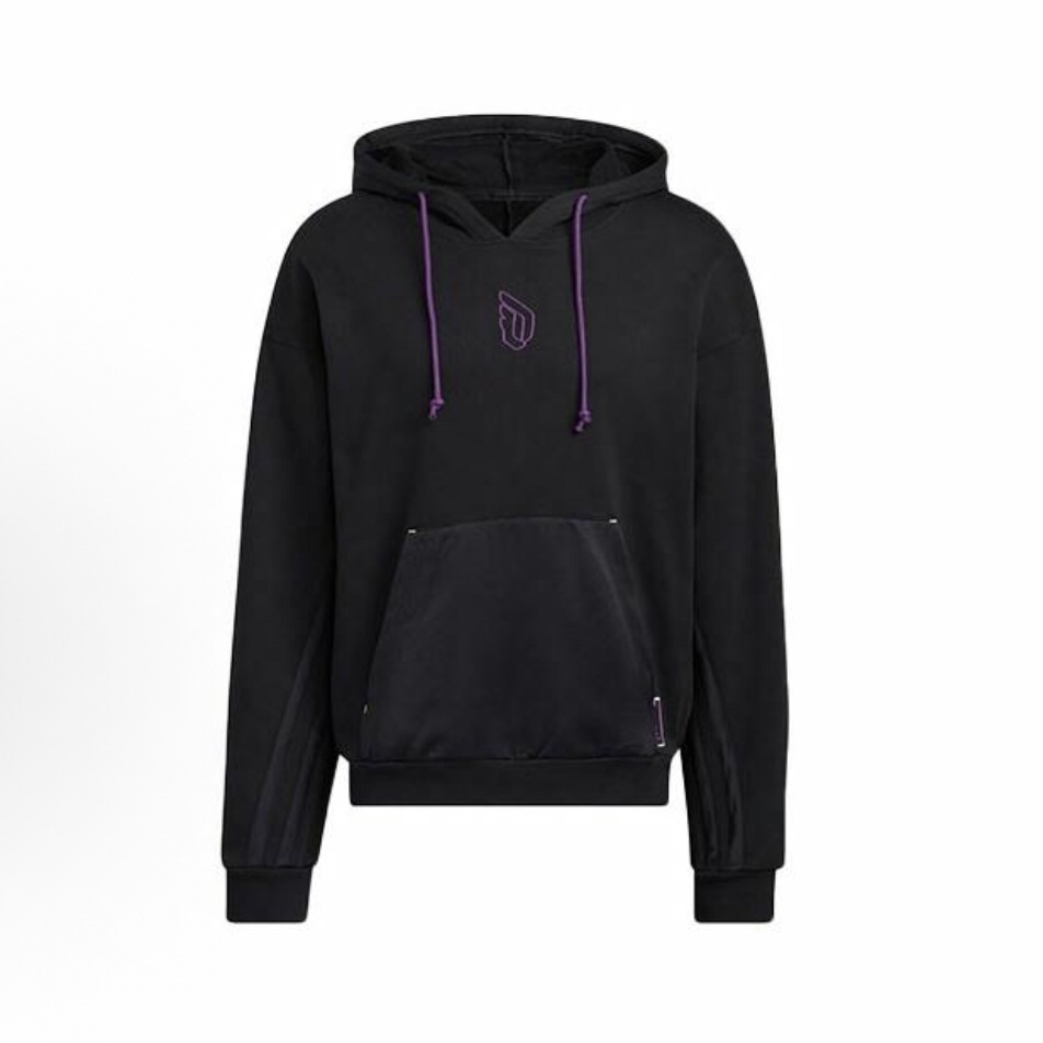 adidas DAME 8 Inn Hdy 篮球运动套头卫衣 男款 黑色HE5464