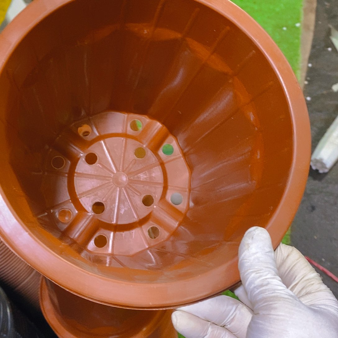 塑料新22公分红砖盆11个