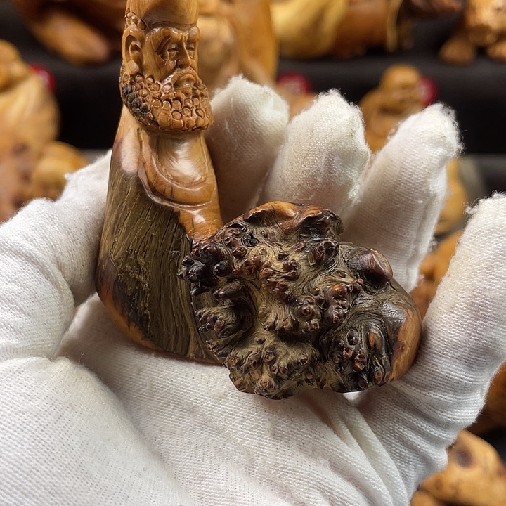 柏木（崖柏）达摩手把件