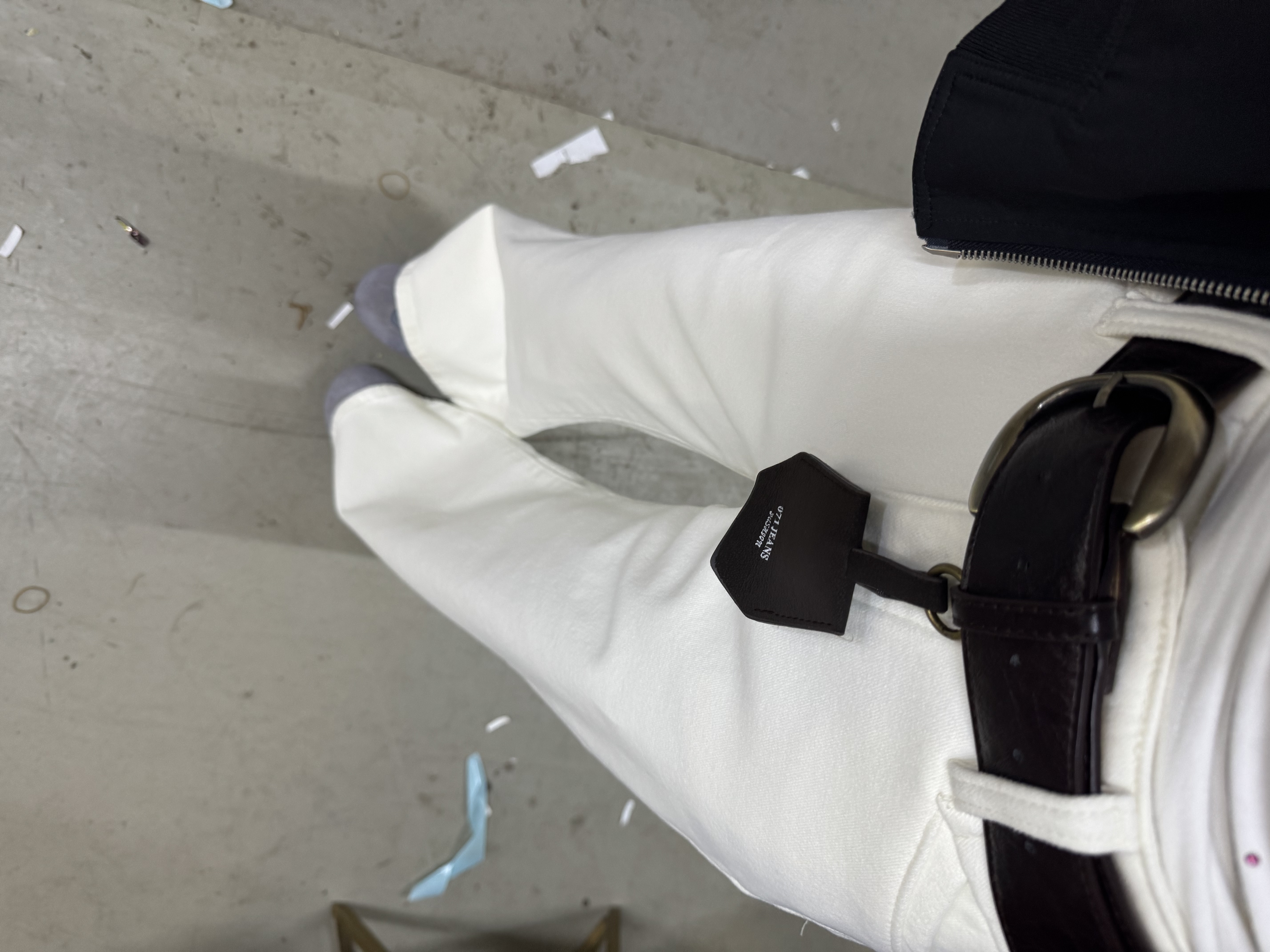 YOYO自制加绒加厚冬款水貂绒时尚休闲杏色弹力筒喇裤