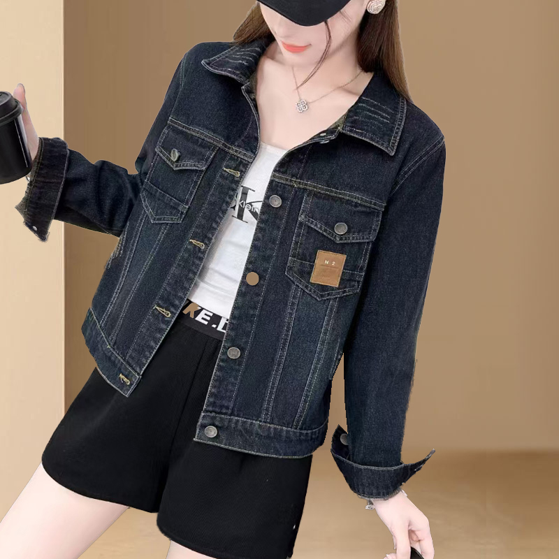 高含棉2025春秋季新款休闲牛仔外套女时尚百搭洋气短款开衫上衣潮
