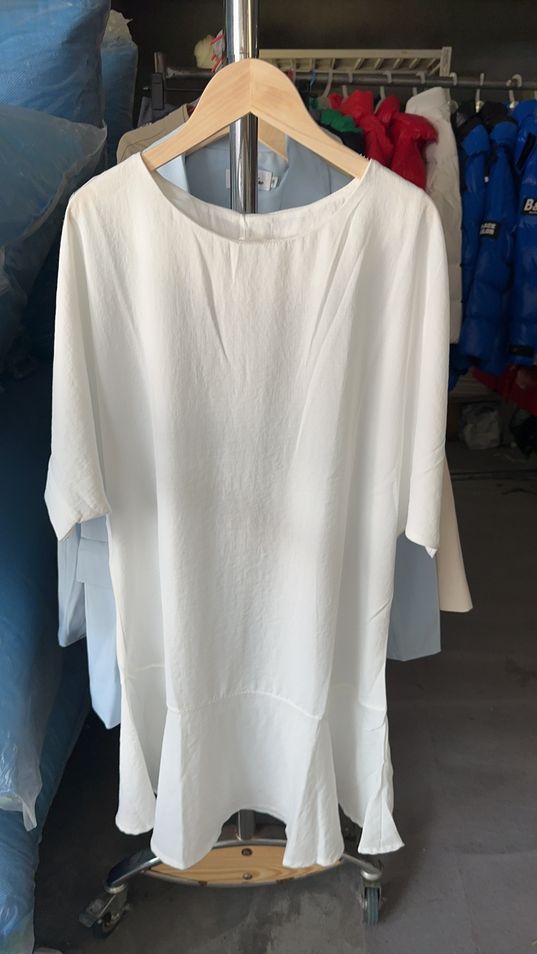 清货价蝙蝠袖长款连衣裙时尚高级感