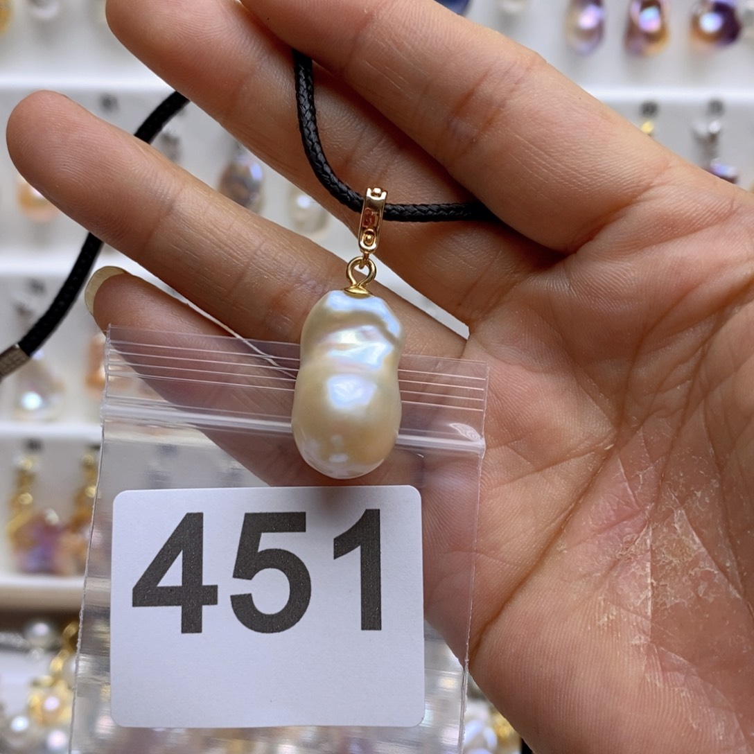 淡水珍珠颈饰银S925镶嵌451