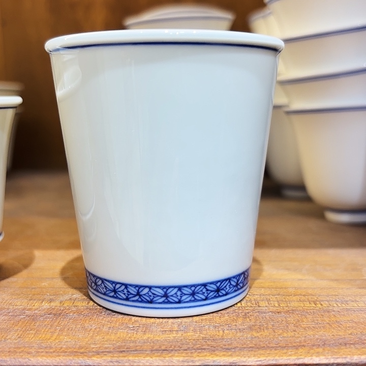 釉下青花素胎可乐杯