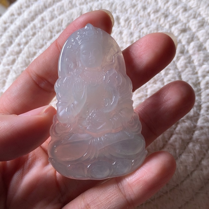 圣***翡翠未镶嵌手串天然翡翠度母