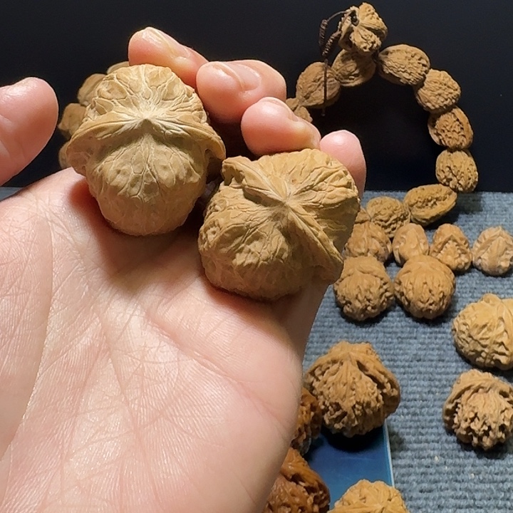 失***家文玩核桃把件南瓜墩41尺