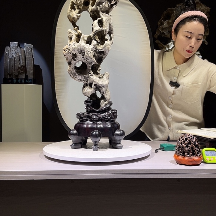 墨*尘太湖石，太湖石摆件