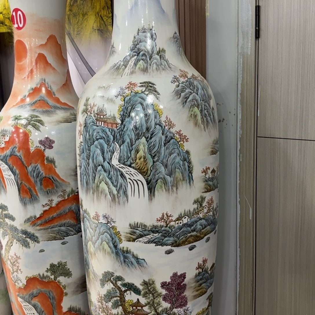 无***笑摆件瓷201号渊源流长一对1.8米