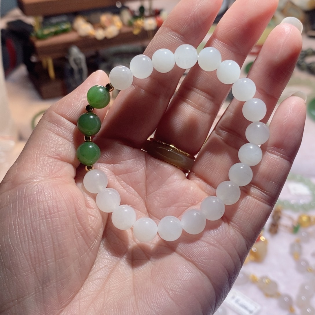 和田玉未镶嵌手链