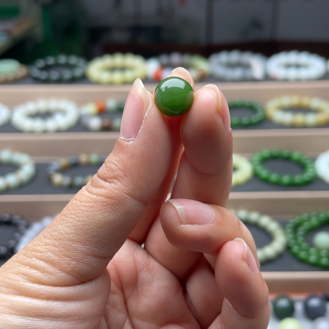 和田玉手链未镶嵌单珠10