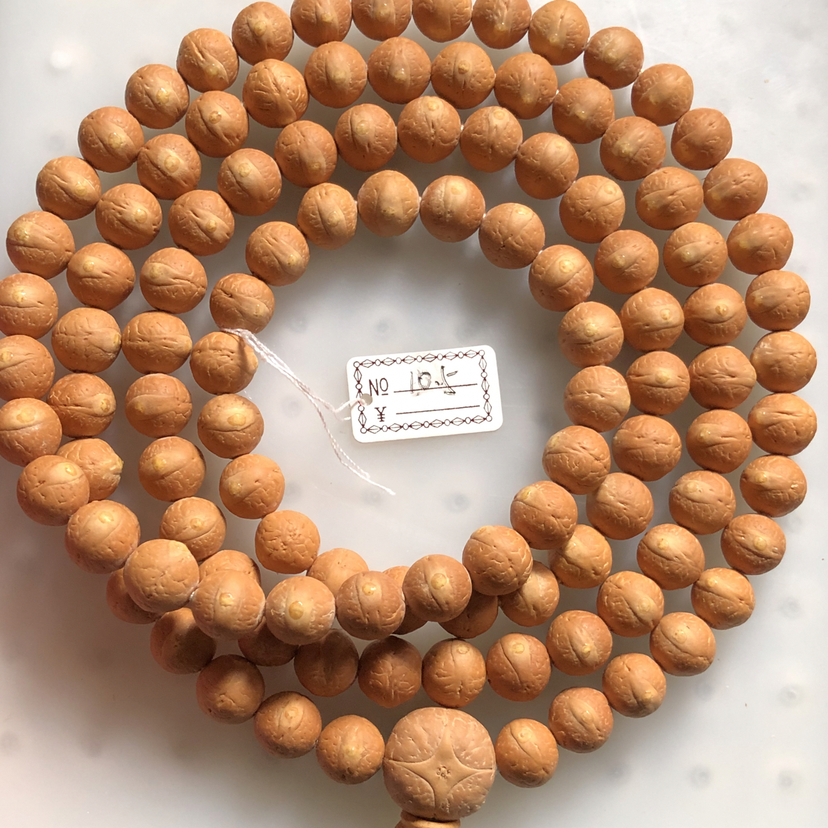 10.5mm粉红皮尼泊尔小凤眼菩提108一物一图