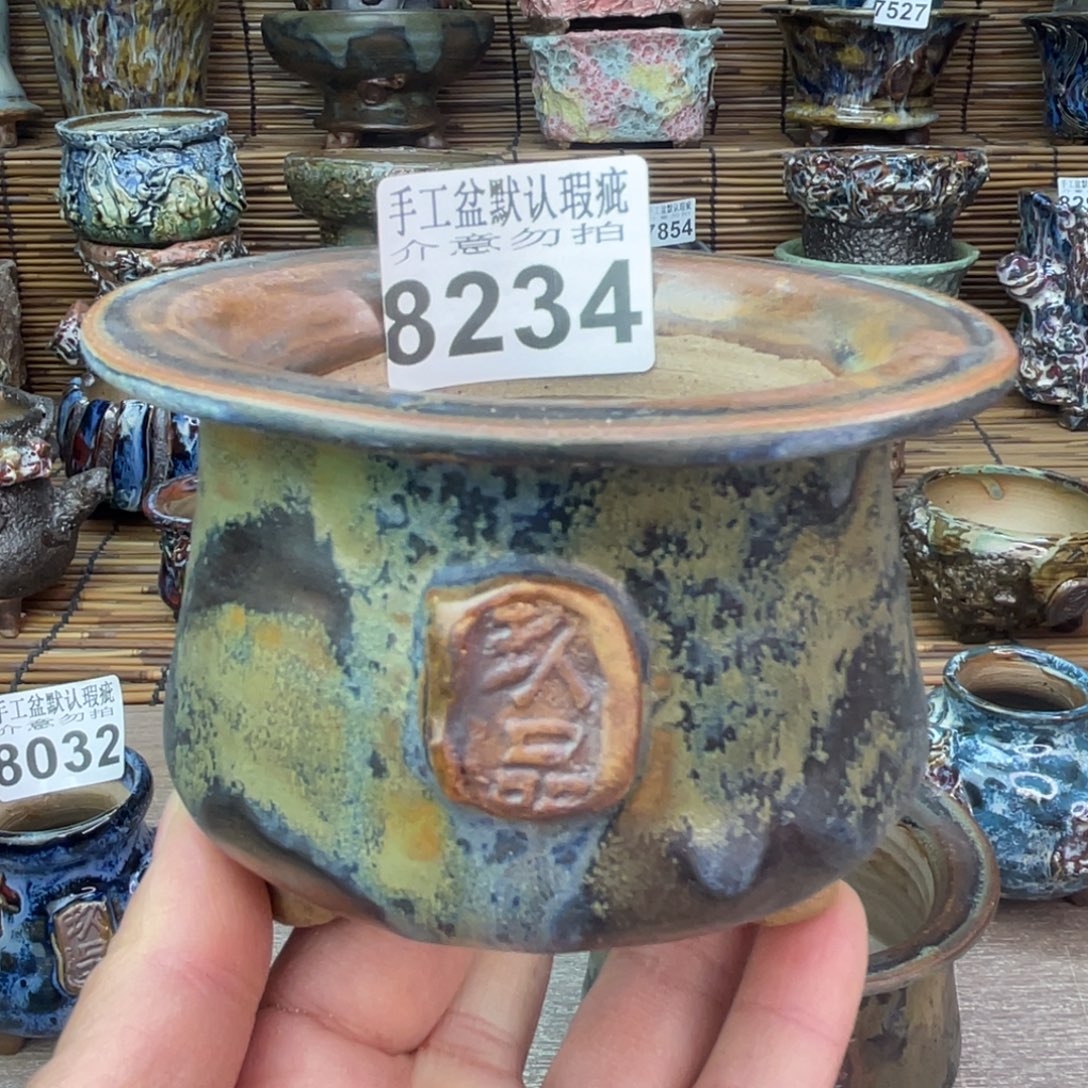 步***福手工花盆默认瑕疵完美者勿拍
