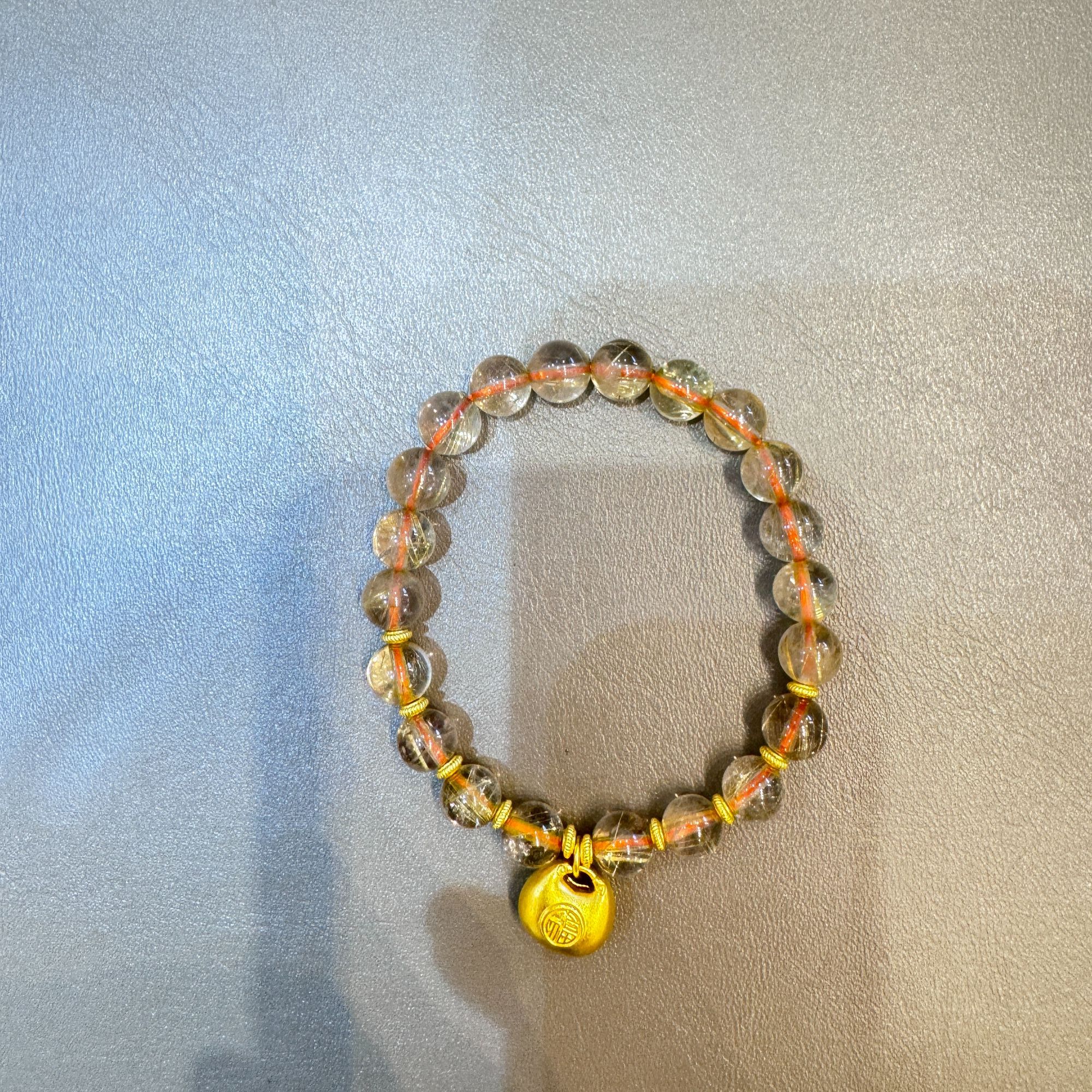 【甄芝系列】足金999 胖福水晶手链