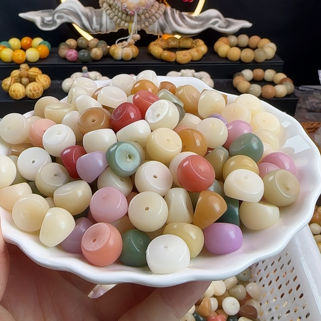 吊坠菩提根/象牙果微瑕卡14玛卡龙大肠50颗