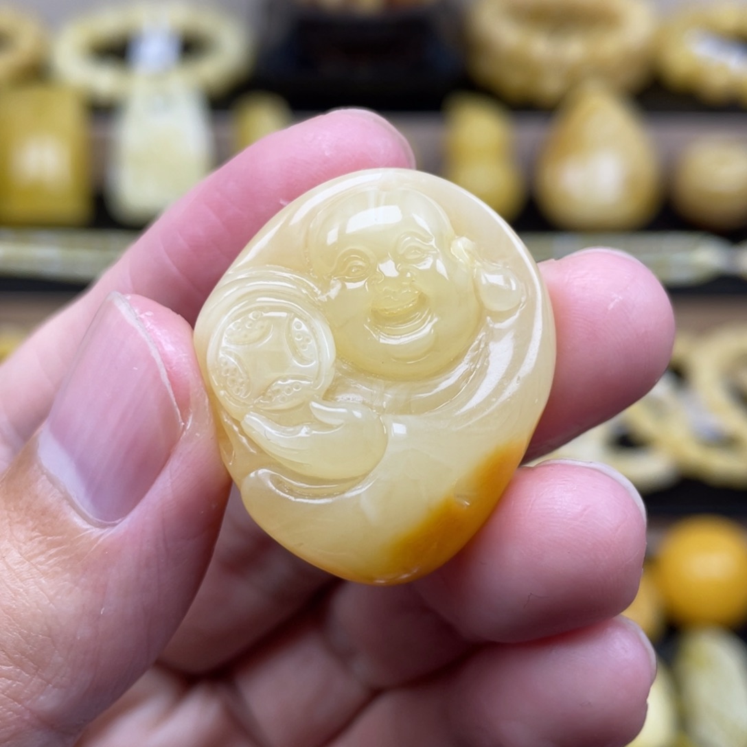 琥珀裸石未镶嵌琥珀蜜蜡